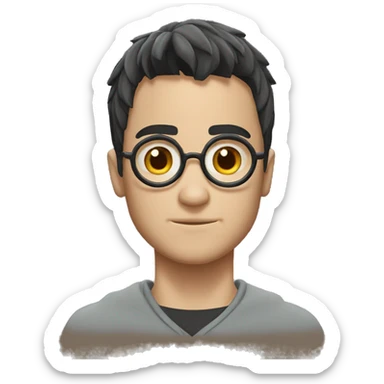 harry potter in harry potter with a scar on his forehead sticker