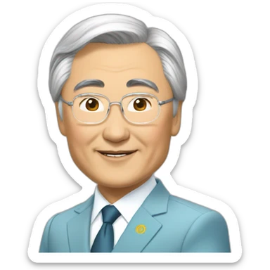 President of Kazakhstan Tokayev is in love with you sticker