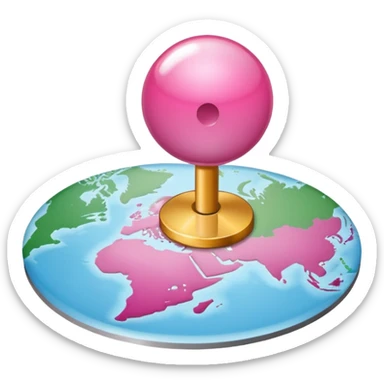 pink pin location - no face  sticker