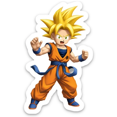Goku super sayen énervé  sticker