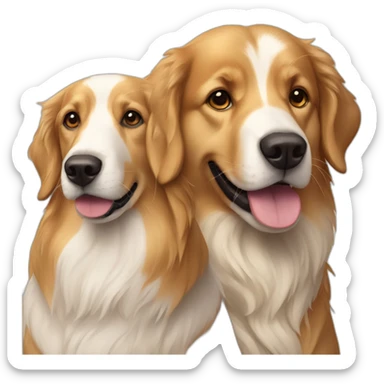 Golden Retriever and australian sheperd sticker