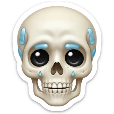 Squelette qui pleure sticker