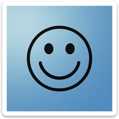 Frame 3: Gradient background with smiley face, subtle blue tint starting, no grid lines yet sticker