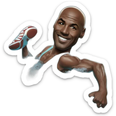 Michael Jordan dans une piscine sticker