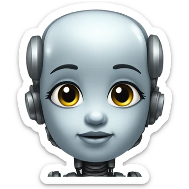 A baby robot or a robot baby sticker