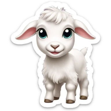 Baby goat wearing shoes sticker