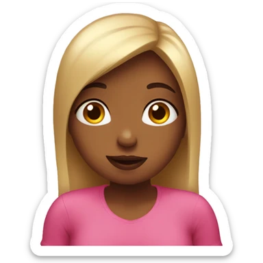 Girl sending kisses  sticker