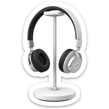headphones stand white sticker