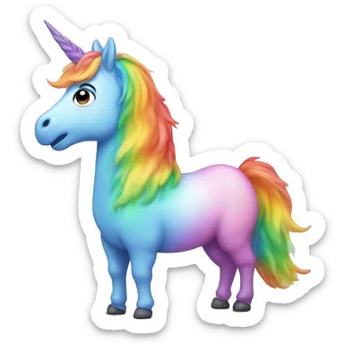 unicorn farting rainbow sticker