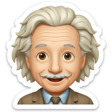 Einstein guiñando un ojo sticker
