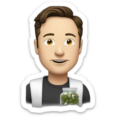 elon musk doing drugs, for educational purposes only, inclusiveness and positive, LGTBQ+ sticker