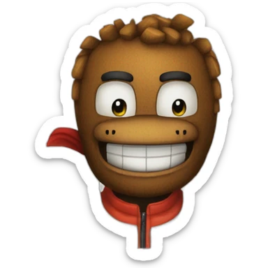 Karting avec freddy fnaf dessu sticker