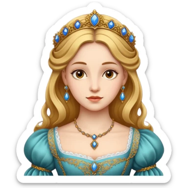 Renaissance lady  sticker