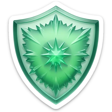 green ice frosted shield sticker