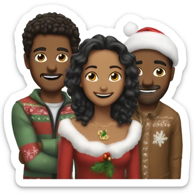 Me Christmas with Charly and Norris sticker