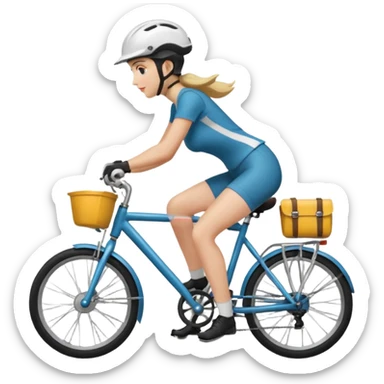 1 women and 2 men in bike sticker