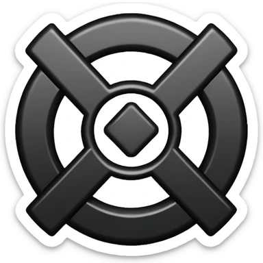 monochrome chakana symbol, simple, bold, no color sticker