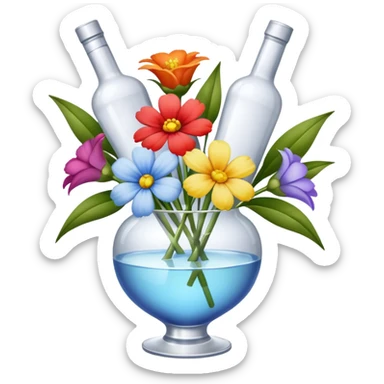 vodka in flowers  sticker