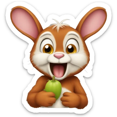 bunny that holds orangutan sticker
