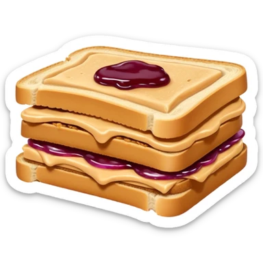 an uncrustable sanwich with a bite taken out of it sticker