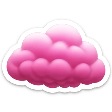 Hot pink detailed cloud sticker