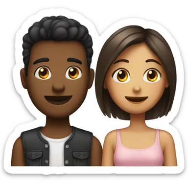 A girl and her boyfriend emoji sticker
