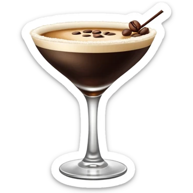 espresso martini cocktail ultra hd k sticker