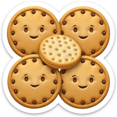 un crackers aux graines en mode emoji google sticker