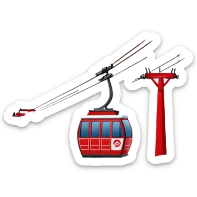 create cablecsr emoji in winter witht he logo of Bergbahnen Adelboden Lenk sticker