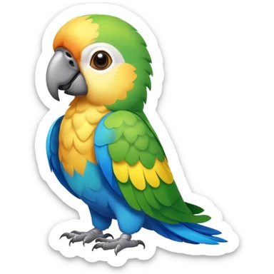 Cute parrot living in California  sticker