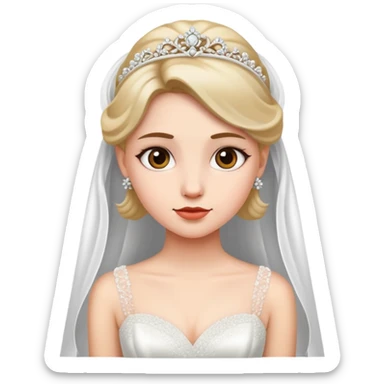 Girl with wedding gown sticker