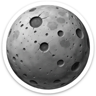 realistic mercury planet emoji sticker