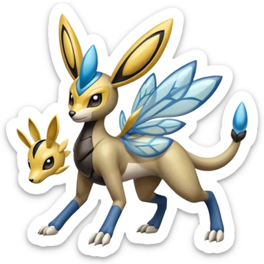 Meloetta-Lucario-Beedrill-Manectric-Palkia-Cresselia-fusion sticker