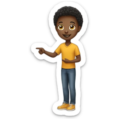 young black giving a lesson to students sticker