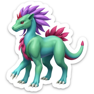 Suicune-Meganium-fusion (full body) sticker