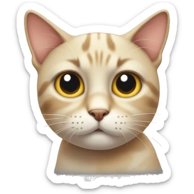 Suspicious cat raising an eyebrow in disbelief sticker