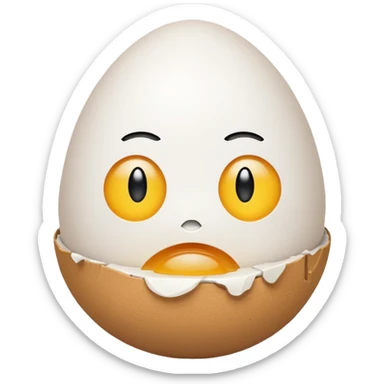 make a singular egg in a egg carton to represent isolation. make the egg have a sad expression like a sad face with tears. sticker