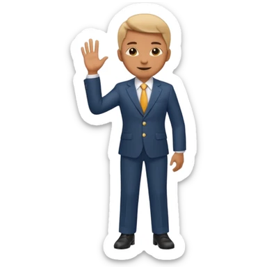 cute, authoritarian and controlling leader happy with a body sticker