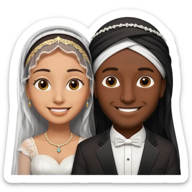 Arab man marrying an Arab woman  sticker