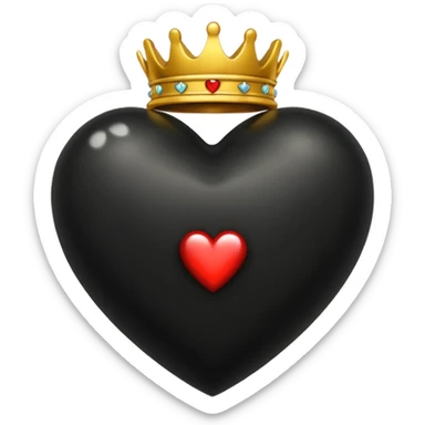 Corazón negro con gritas de oro en llamas doradas sticker