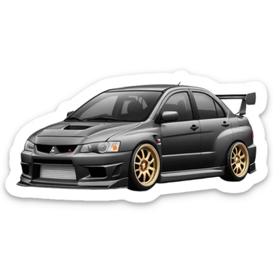 mitsubishi lancer evo stanced sticker