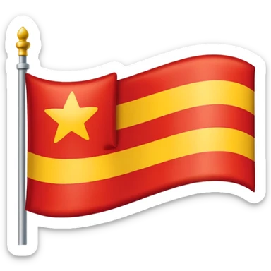  emoji of flag which includes 50% yellow strip top nd bottom 50%red flag like ukraine flag sticker