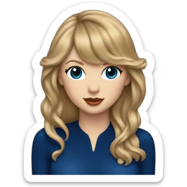 Taylor swift with a dark blue bodysuit sticker