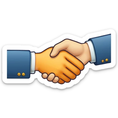 handshake retro style sticker  sticker