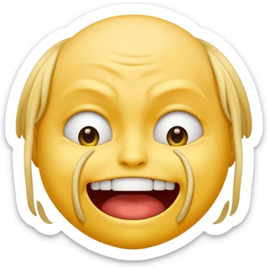 An emoji strangling itself sticker