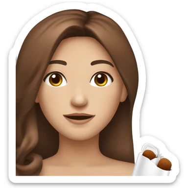 una ragazza con gli occhi marroni e i capelli marroni che fuma l’iqos  sticker