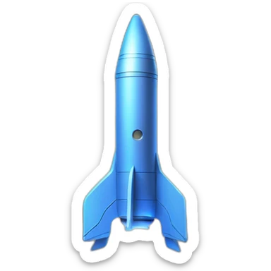 A sleek, powerful rocket emblazoned with the name "Bscaling" in a bold, futuristic font. The name could be etched on the side, glowing with a gentle blue light like internal power. sticker