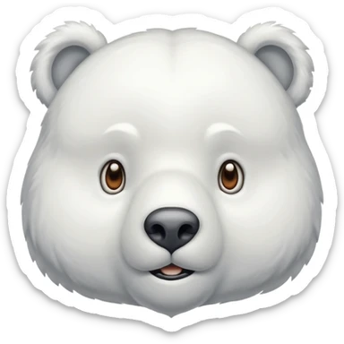 un ours polaire cagoulé sticker