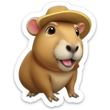 capybara oktoberfest sticker