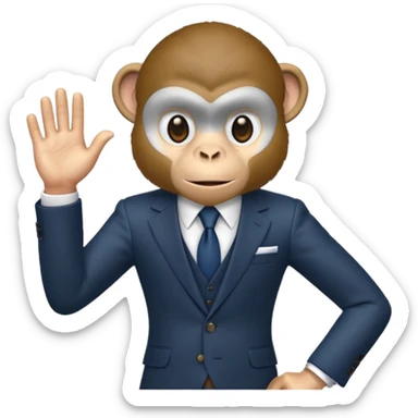 Monkey that is a leader in a “do what I say” kind of way  sticker